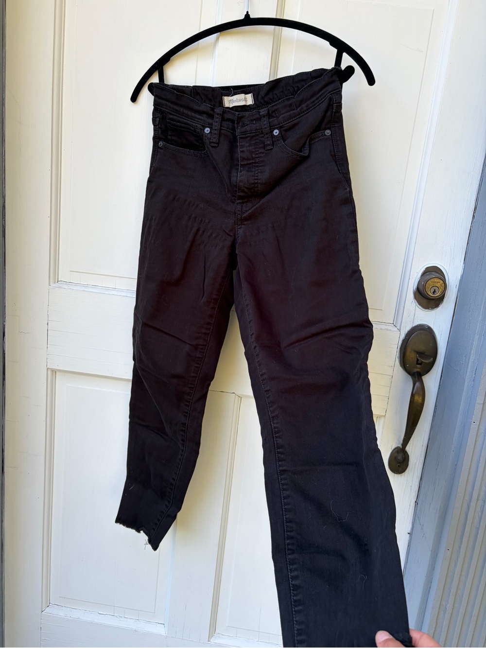Madewell Black Straight Leg Jeans